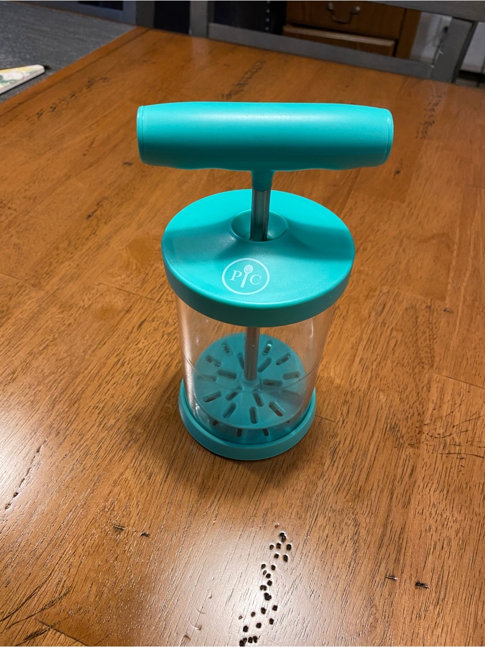 Turquoise Pampered Chef Whipped Cream Maker, Like New - Picture 2 of 6